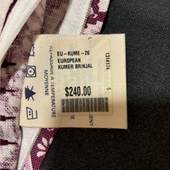 John Robshaw Paisley Patterned Linen Euro size pillow Cover - Picture 6 of 6